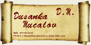 Dušanka Mučalov vizit kartica
